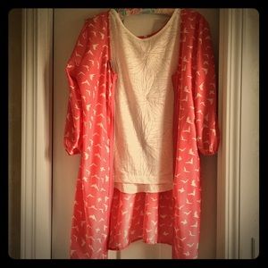 Rue 21 elegant bird 🐦 print duster/tunic/dress!!